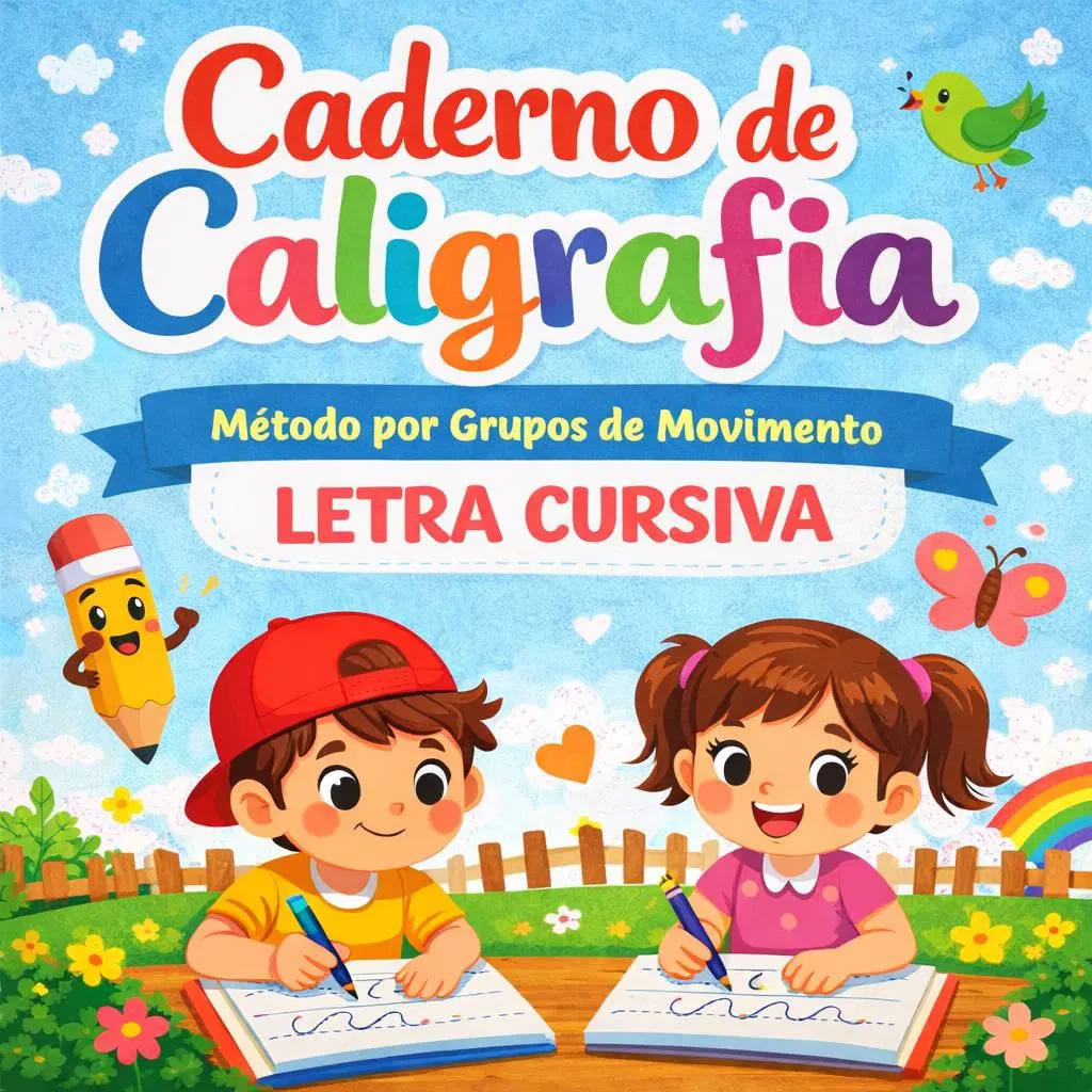 Cursiva sem Medo — Caderno de Caligrafia