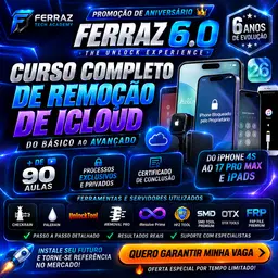 🏆 FERRAZ 6.0 — THE UNLOCK EXPERIENCE  Curso Completo de Software Apple | iCloud • Bypass • Jailbreak • FRP