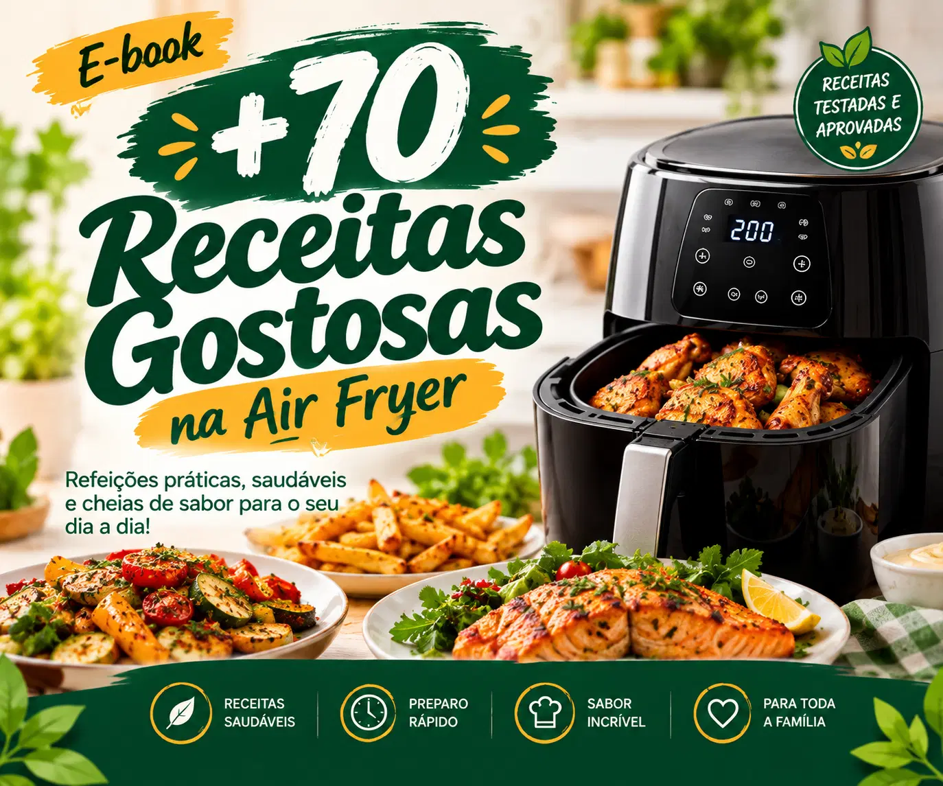 +70 Receitas Gostosas na Air Fryer