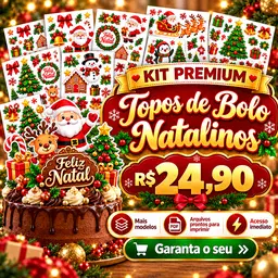 Kit Premium Topo de Bolo