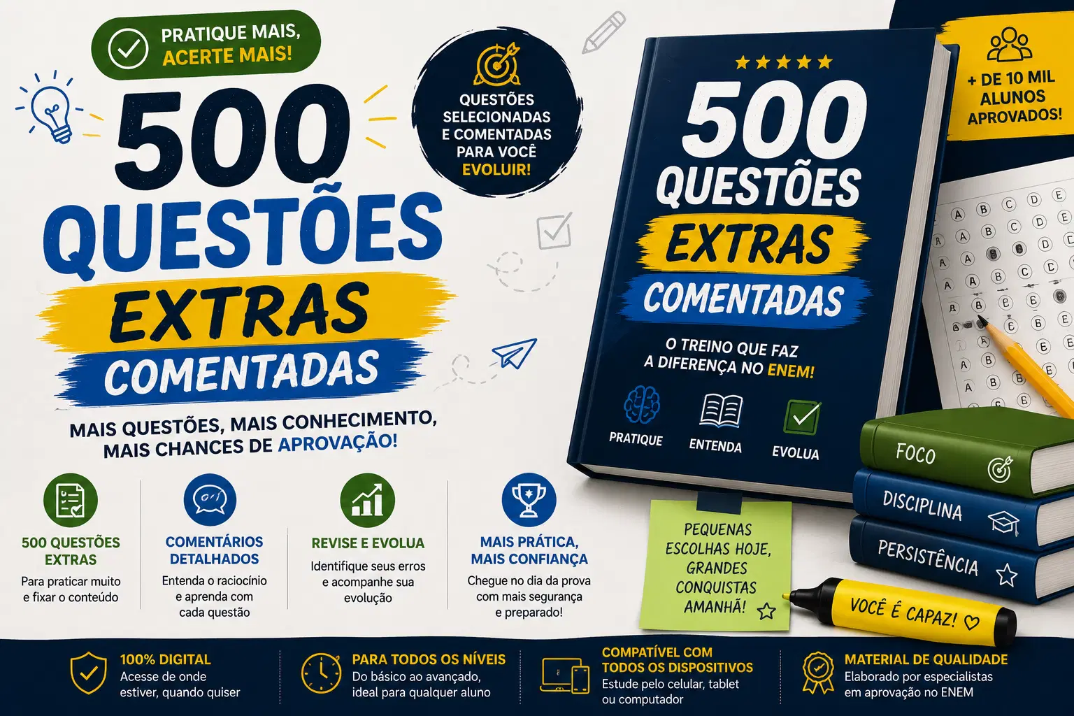 ✅ 500 Questões Extras Comentadas