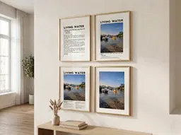 Água Viva — Arte Cristã para Parede | Fotografia com Escritura (arquivo digital) -Versão Português