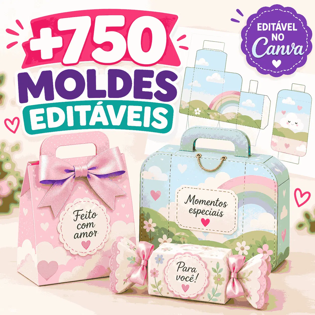 +750 MOLDES EDITÁVEIS NO CANVA