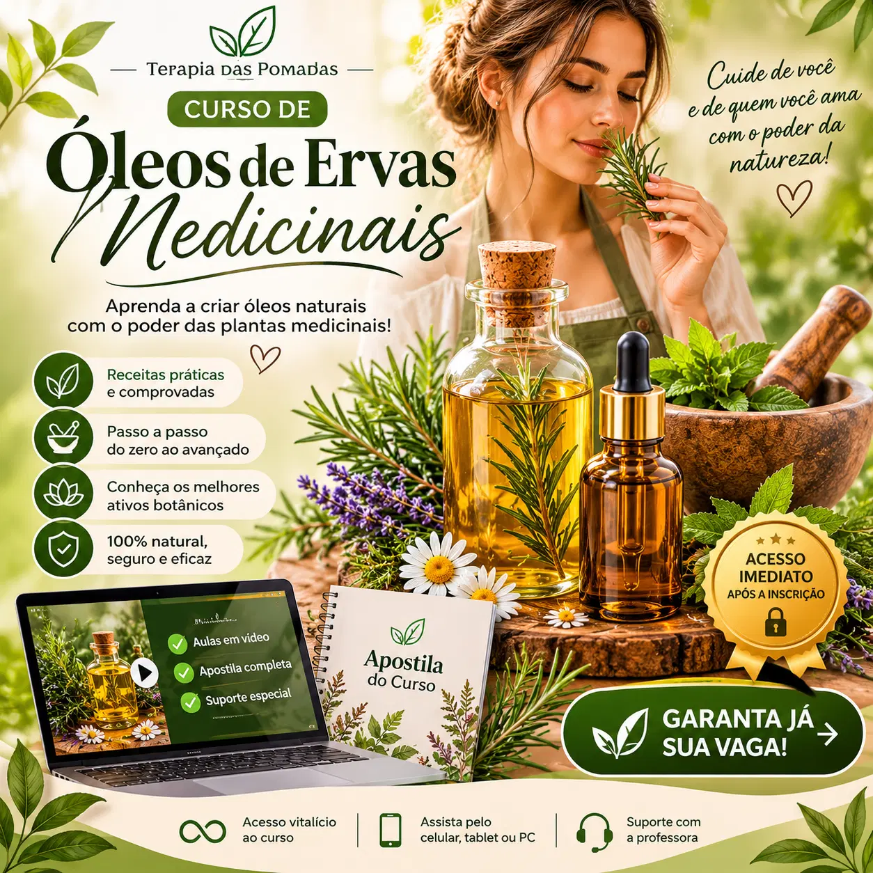 Curso De Óleos Medicinais Com Ervas