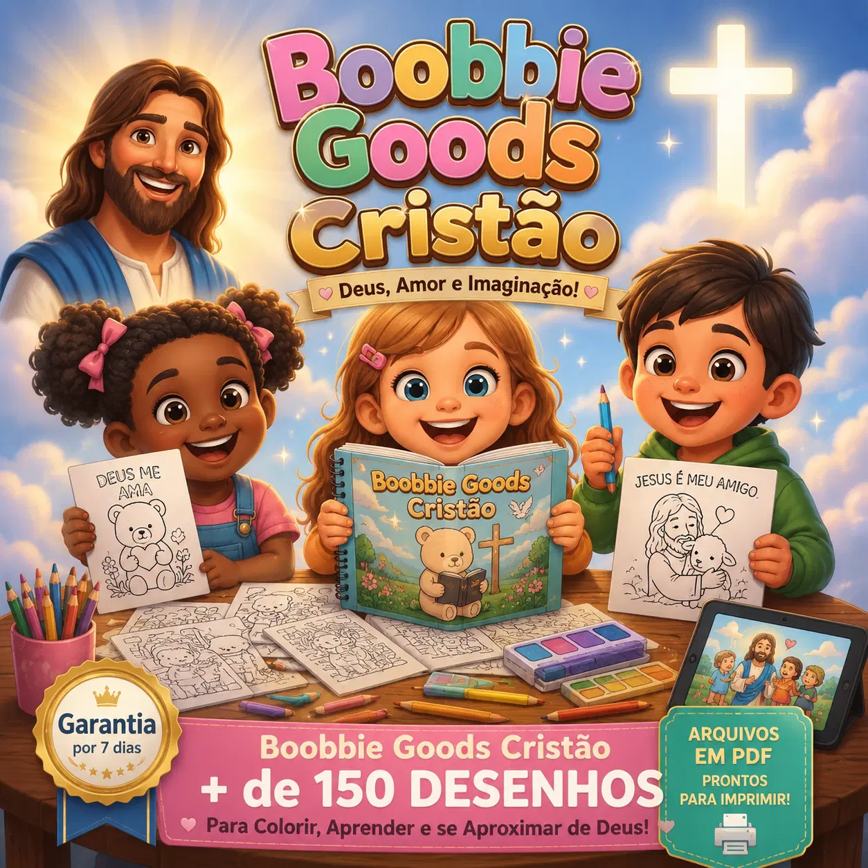 Boobbie Goods Cristão  + de 200 desenhos para colorir