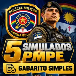 5 Simulados PMPE - Gabarito Simples