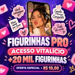 Figurinhas Pro Vitalício - Desconto