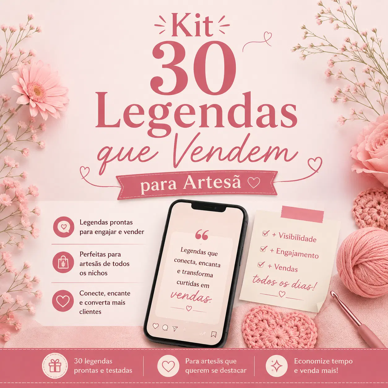 Textos prontos para postar o link do catálogo no Instagram e WhatsApp e atrair as primeiras clientes hoje mesmo.