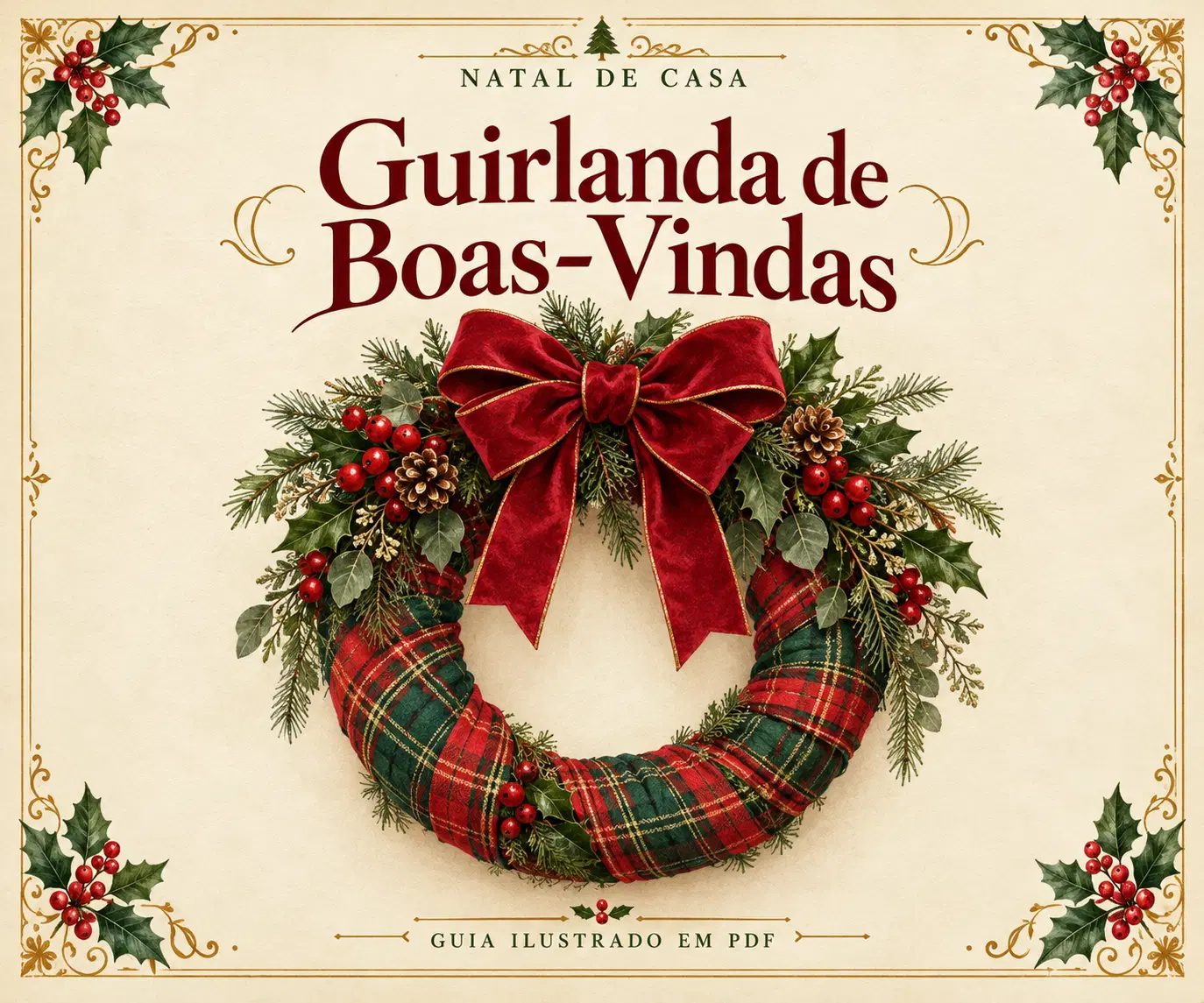 Guirlanda de Boas-Vindas — Natal desde a entrada