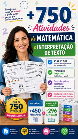 750 ATIVIDADES DE MATEMÁTICA E INTERPRETAÇÃO - KIT PREMIUM
