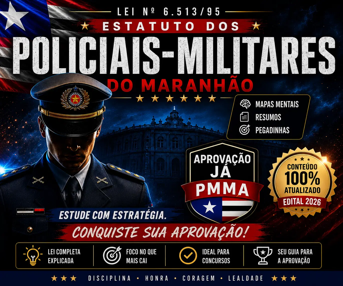 Estatuto PMMA Lei 6.513/95 + (100 Questões Grátis) 🚔