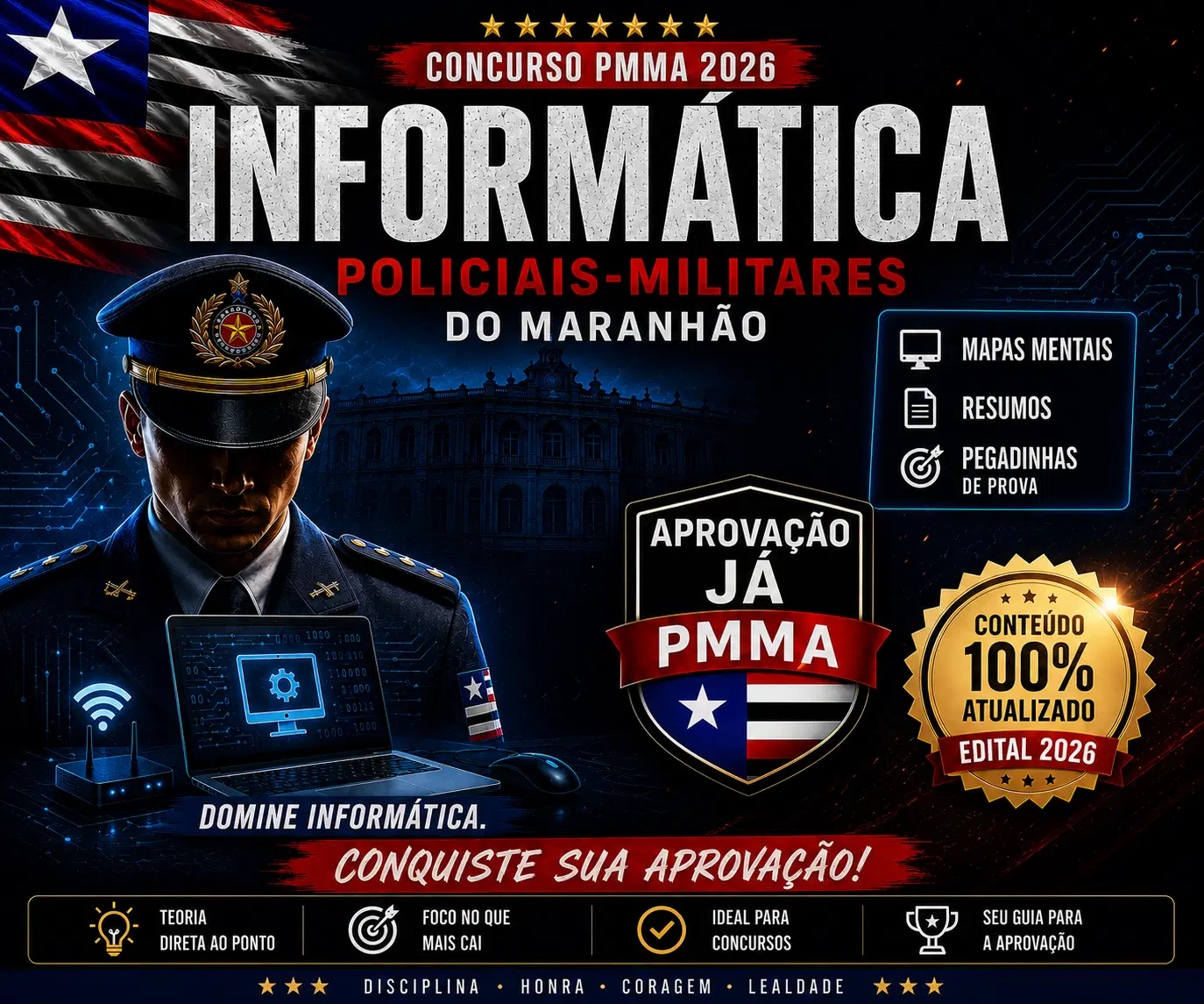 INFORMÁTICA - PMMA 2026 + (100 Questões Grátis) 🚔