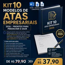 Kit 10 Modelos de Atas Empresariais – Prontos para Uso 2026