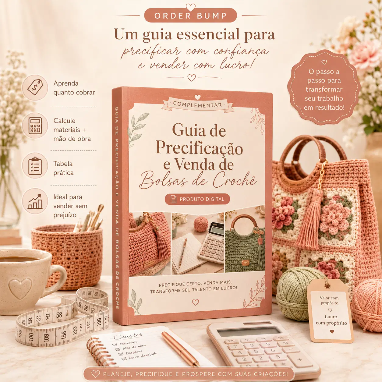 Guia de Precificação e Venda de Bolsas de Crochê