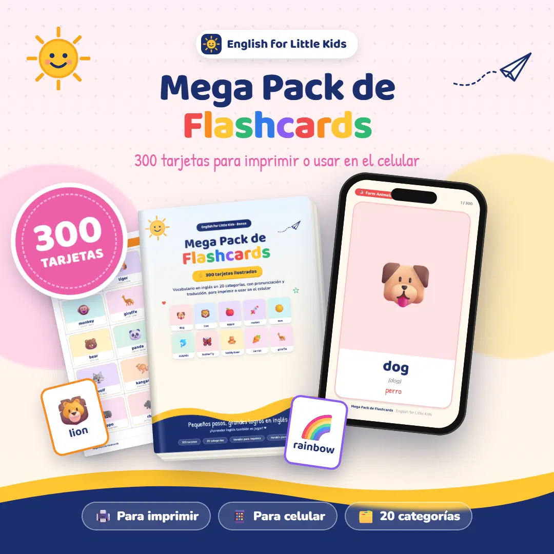 Mega Pack de Flashcards: 300 Tarjetas de Vocabulario en Inglés