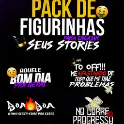 Pack com +900 Figurinhas + pack editável canva