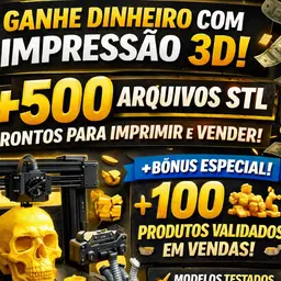 +500 arquivos STL prontos para imprimir e vender