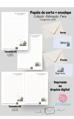 Kit Congresso Papeis e envelopes - Arquivo