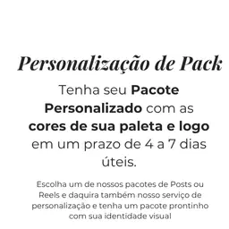 Perosnalização de Pacote