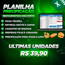 Planilha de precificação Pro